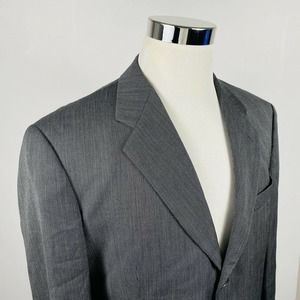 Mani 42L Sport Coat Gray Herringbone Wool